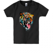 Дитяча футболка з різнокольоровим тигром