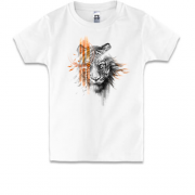 Дитяча футболка зі стилізованим тигром