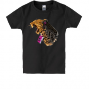 Детская футболка Леопард с плеером