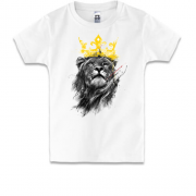 Детская футболка со львом в короне