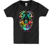 Детская футболка с разноцветным тигром (2)