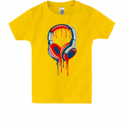 Дитяча футболка з текучими навушниками