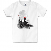Детская футболка "Наездница на волке"