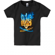Детская футболка с огненным тризубом