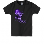 Дитяча футболка з неоновими метеликами
