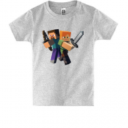 Детская футболка Minecraft (персонажи)