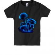 Детская футболка с неоновыми грибами