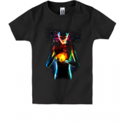 Детская футболка Девушка с огнем