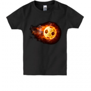 Детская футболка с огненным мячом
