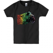 Детская футболка с ярким стилизованным тигром