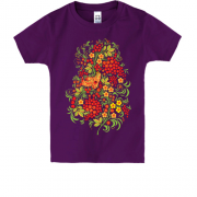Детская футболка с петриковским орнаментом