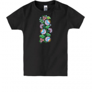 Детская футболка с петриковским орнаментом в стиле вышиванки (2)