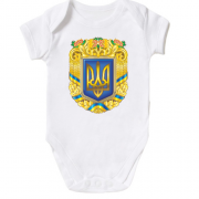 Детское боди с большим гербом Украины (2)