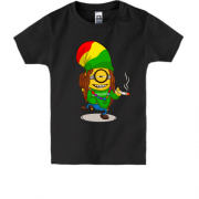 Детская футболка с миньоном хиппи
