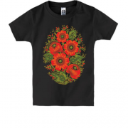 Дитяча футболка з квітами в стилі петриківського розпису (2)