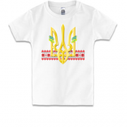Детская футболка Гербом Украины - вышиванкой