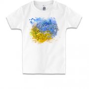 Детская футболка со стилизованным рисунком Ukraine