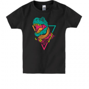Детская футболка с ярким тиранозавром