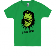 Детская футболка с лягушкой  Viva la Frog