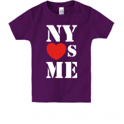 Дитяча футболка з написом New york loves me