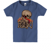 Детская футболка c черепом и надписью ROCK