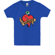 Детская футболка с сердцем зомби