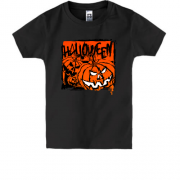 Детская футболка с тыквой на Хэллоуин