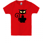 Дитяча футболка для Хеллоуїна з чорним котом