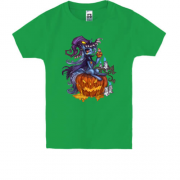 Дитяча футболка єдиноріг святкує Хеллоуїн