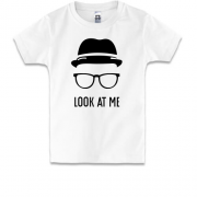 Дитяча футболка з капелюхом і окулярами Look at me