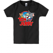 Детская футболка с заставкой из мультфильма Том и Джерри