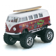 Копия машины "Kinsmart" 1962 Volkswagen Classical Bus printing и wooden surfboard (Off Road)