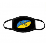 Маска для лица из ткани с рисунком "Символика Украины"