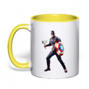 Чашка "Капитан Америка" с молотом Тора