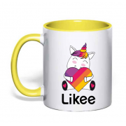 Чашка с логотипом "Likee" единорог