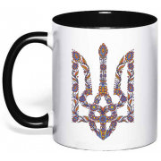 Чашка з квітковим гербом України