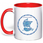Чашка с рисованной символикой города Днепр