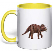 Чашка з динозавром "Тріцератопс"