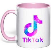 Чашка з яскравим логотипом "TikTok"