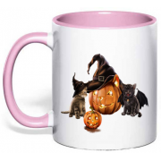 Чашка Halloween "Котята с тыквой"