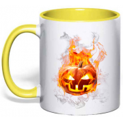 Чашка Halloween "Тыква в огне"