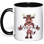 Чашка на новий 2021 рік Бика