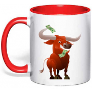 Чашка на рік бика "Бик з грошима"