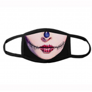 Тканевая многоразовая маска для лица "Хэллоуин" зашитый рот
