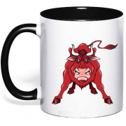 Чашка с рисунком "Красный бык"