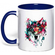 Чашка "Цветной волк"