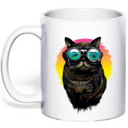 Чашка "Кот в очках для плавания"