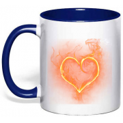 Чашка на подарок "Пылающее сердце любви"