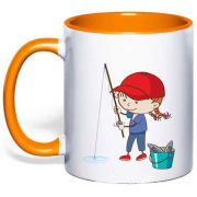 Чашка детская "Девочка на рыбалке"