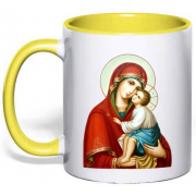 Чашка с принтом "Богородица с ребенком"